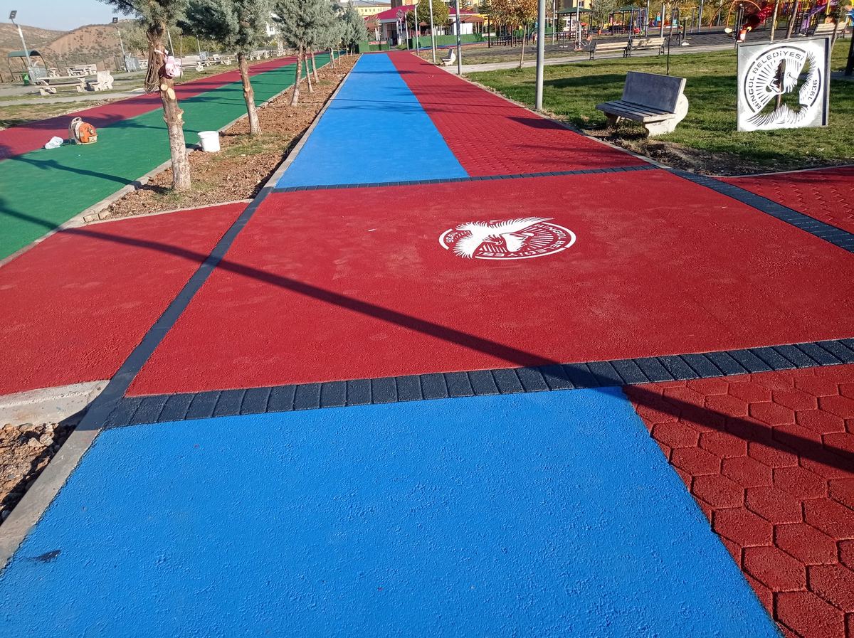 Desenli Asfalt Boyama uygulama örneği