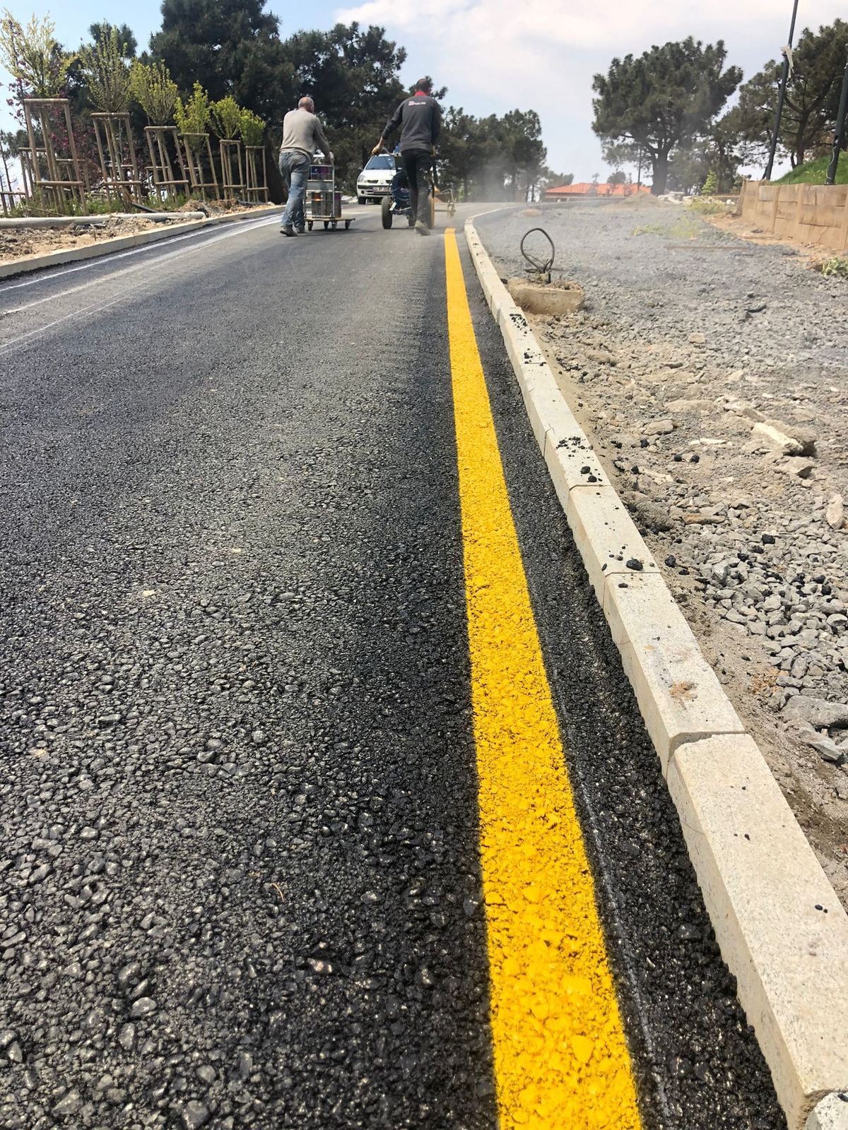 Trafik ve Otoyol Çizgi Boyaları uygulama örneği