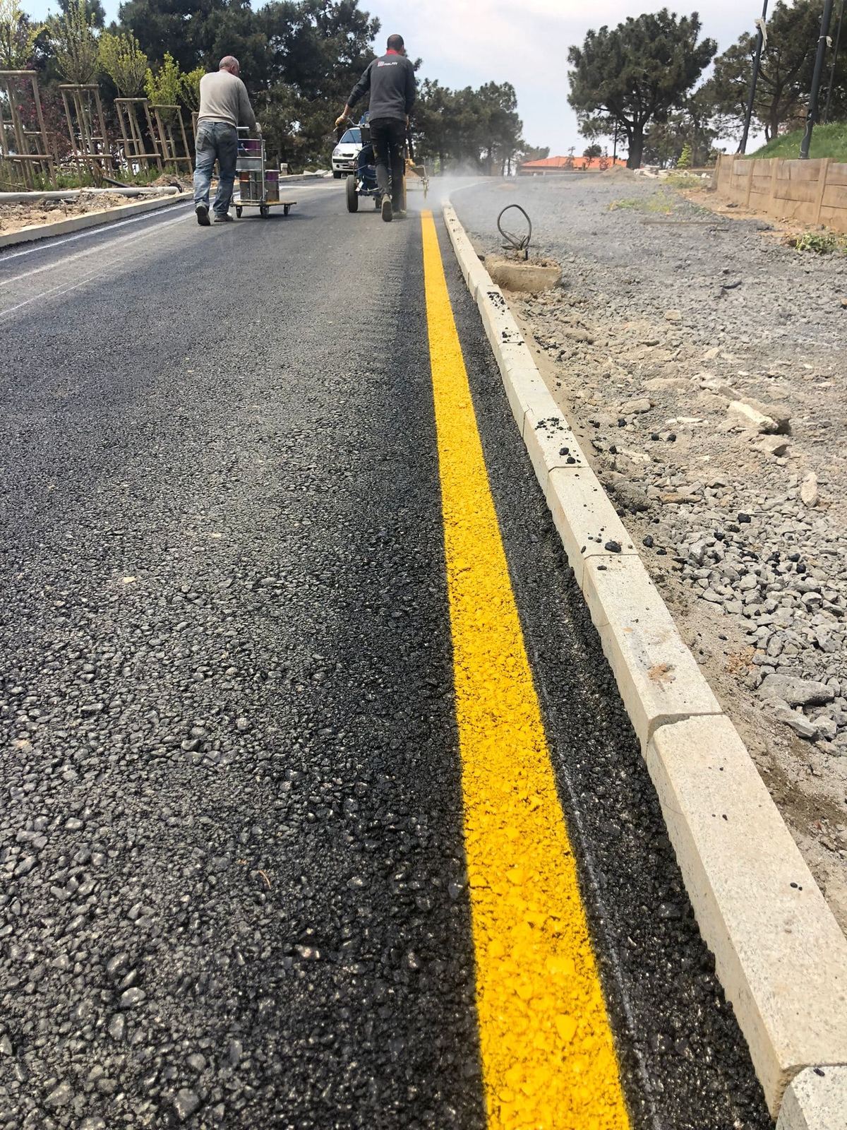 Trafik ve Otoyol Çizgi Boyaları uygulama örneği